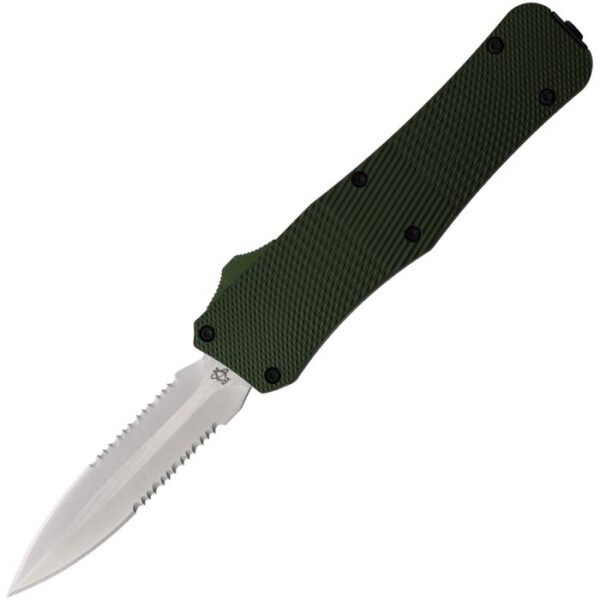 Mantis Auto OTF Stiletto Green Serrated